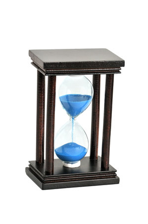 hourglass isolated on a white                                   