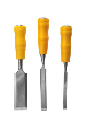 set chisels isolated on a white                                    