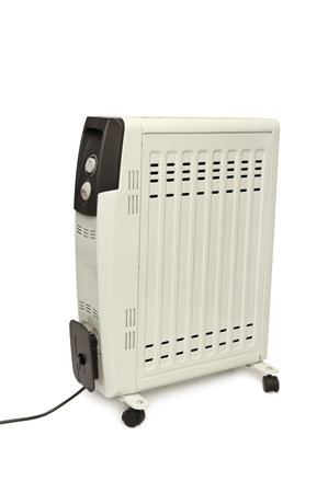 electric fire isolated on a white background                                    の写真素材