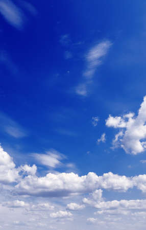 blue sky and white cloudsの写真素材