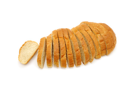 Fresh bread isolated on a white background                                    