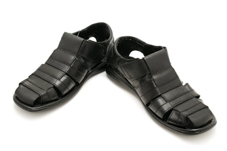 Man's shoes isolated on a white background                                    の写真素材