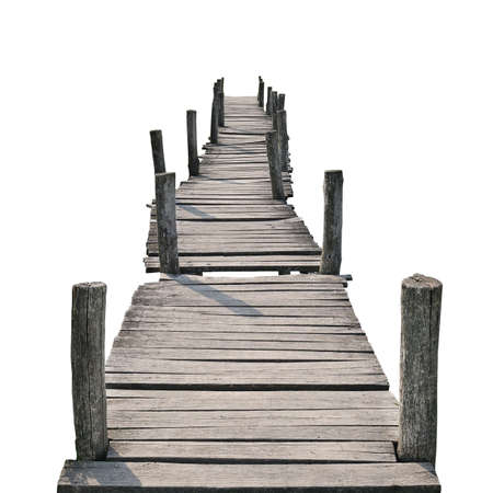 wooden foot bridge isolated on a white background wooden foot bridge isolated on a white background