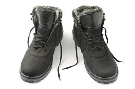 Boots for winter isolated on a white background                                    