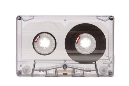 audio cassettes isolated on white backgroundの写真素材