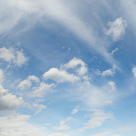 cirrus clouds in the blue sky