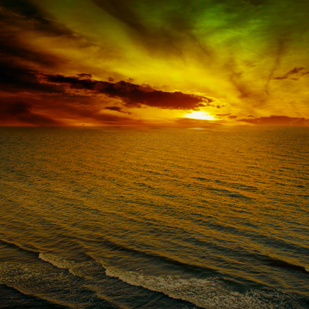 beautiful sunrise over the seaの写真素材