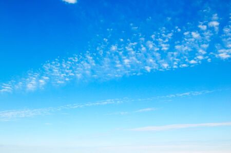 white clouds in blue skyの写真素材