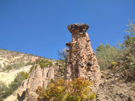 Devilish city in the mountains in the south of Serbiaの写真素材