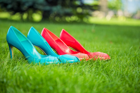 Shoes and womenの写真素材