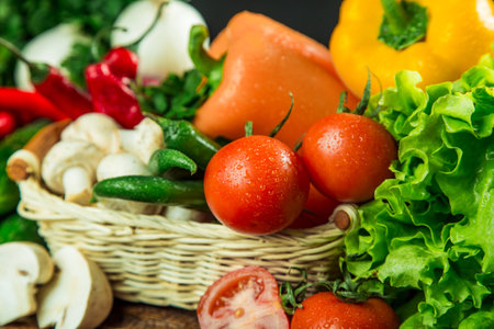 Vegetables on the tableの写真素材