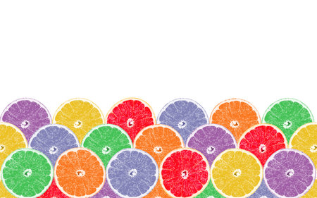 sliced citrusの写真素材