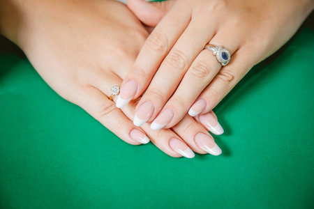 Stylish women's manicure, hand careの写真素材