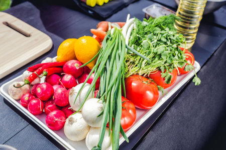 Fresh vegetables on the table, foodの写真素材