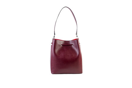 red female bag on a white background, online catalogの写真素材
