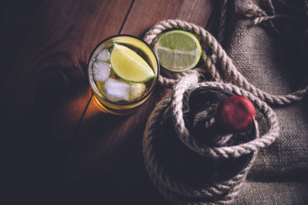 rum tequila, strong drinks vintage photoの写真素材