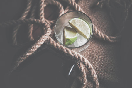 rum tequila, strong drinks vintage photoの写真素材