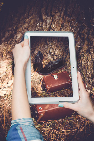 online store, shoes, women's shoesの写真素材