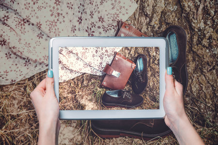 online store, shoes, women's shoesの写真素材