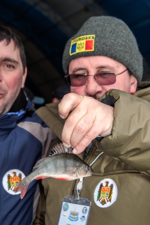 KHARKIV REGION, UKRAINE - FEBRUARY 6: Eighth World Ice Fishing Championship in Kharkiv region on February 5-6, 2011のeditorial素材