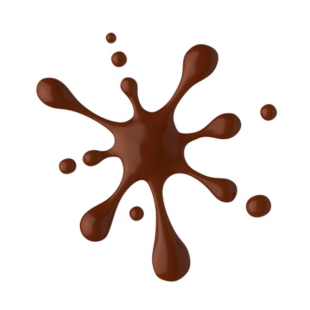 Chocolate blot on white background.の写真素材