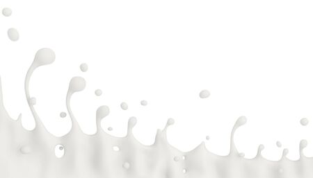 Milk splash isolated on white background.の写真素材