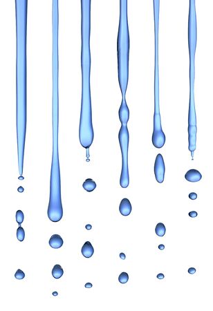 Raindrops  isolated on white background.の写真素材