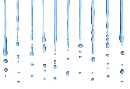 Raindrops  isolated on white background.の写真素材