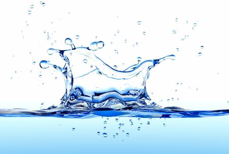 Water splash isolated on white background.の写真素材
