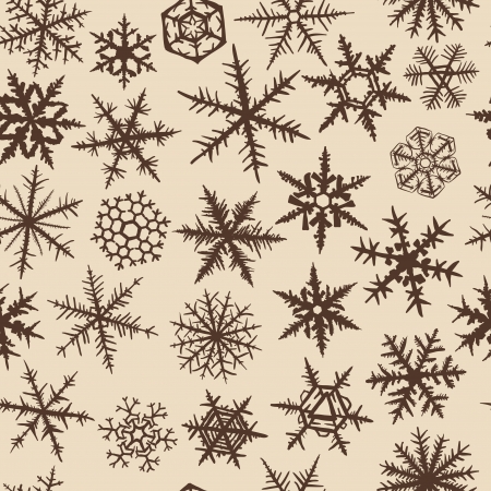 Seamless  pattern from snowflakes on light background.のイラスト素材