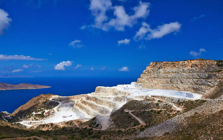 Marble quarry near village Mochlos, Crete, Greece の写真素材
