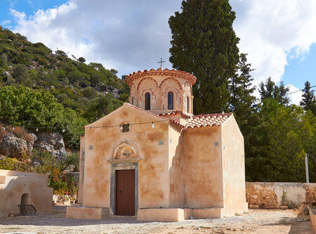 Monastery Panagia Gouverniotissa near Potamies, Crete, Greece.の写真素材