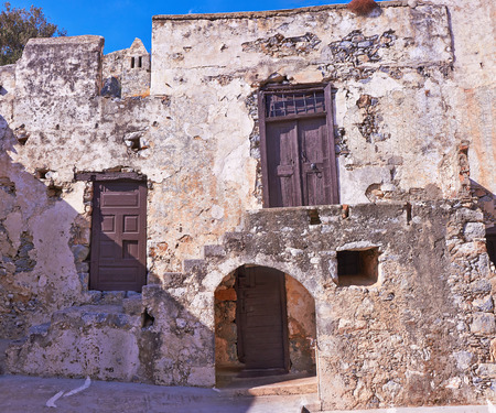 Preveli monastery courtyard in Crete, Greece.の写真素材