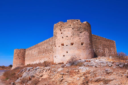Turkish medieval fortess of Aptera in Crete, Greece.の写真素材