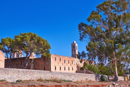 Monastery of Agia Triada of Chania in Crete, Greece.の写真素材