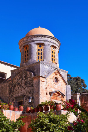 Monastery of Agia Triada of Chania in Crete, Greece.の写真素材