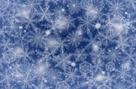 Blue winter background made from snowflakes.のイラスト素材