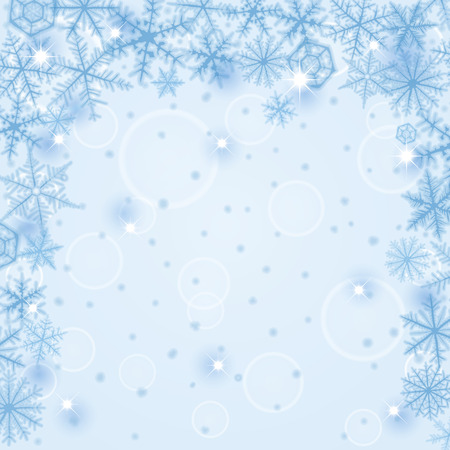 Abstract Christmas background with snowflakes.のイラスト素材