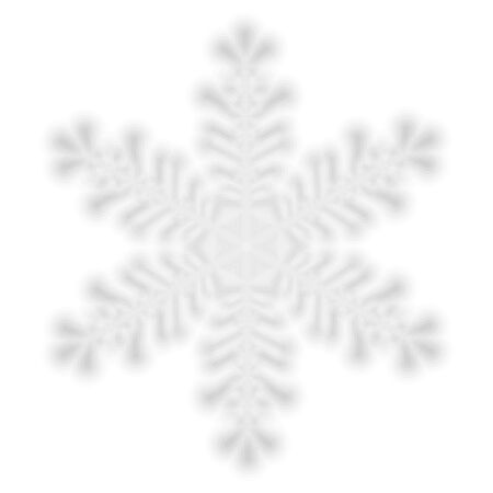 Christmas blurred snowflake on white background.のイラスト素材