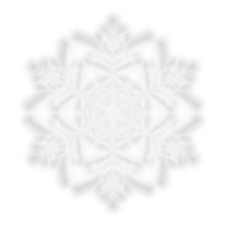 Christmas blurred snowflake on white background.のイラスト素材