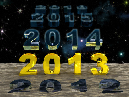 Golden digits of 2013 New Year are in the row of years 2012, 2014  and so on  which are passing one...