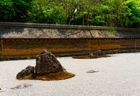 Stone Garden at Ryoanji Temple, Kyotoのeditorial素材