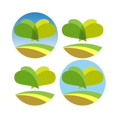 Green leaves iconのイラスト素材