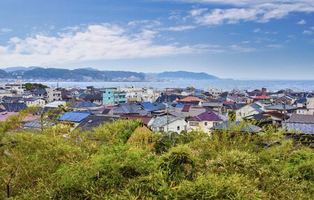 View on Kamakura city in Kanagawa Prefecture, Japanの写真素材