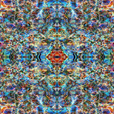 Abstract kaleidoscopic seamless colorful pattern background textureの写真素材