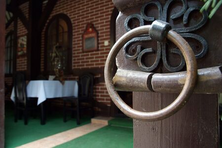 A detail of interior in european cafeの写真素材