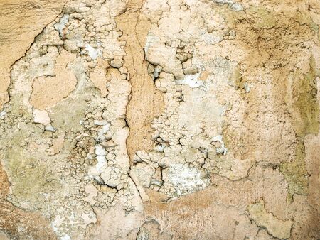 An damaged fragment of old painted wallの写真素材