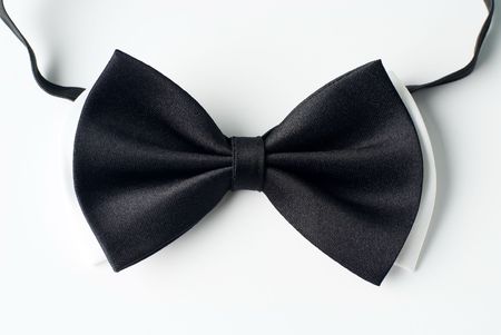 Mens black and white necktie の写真素材
