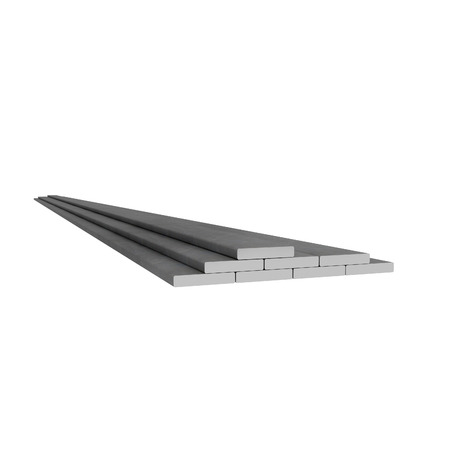 Plane metal rectangular rods at white backgroundの写真素材