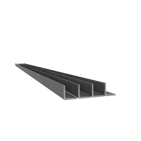 Metal corner beams at white backgroundの写真素材